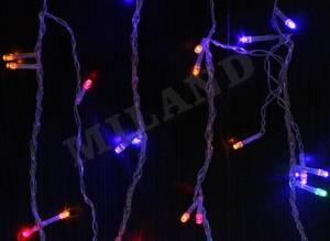 Гирлянда-Занавес 1,8*1,8м, 144 лампы, прозрачная нить