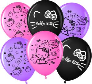 12" Hello Kitty, С ДР! пастель (25шт) / 501306 Малайзия