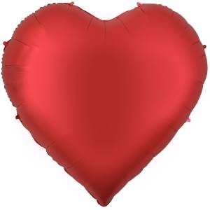 63" Сердце красное сатин (Китай) / 1204-1636