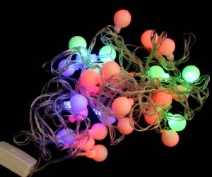 Гирлянда с насадками "Шарик белый" 4 м. (Ч03691)