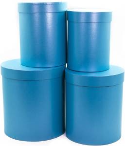 Коробка "Цилиндр Голубой" 23*23*25 см 