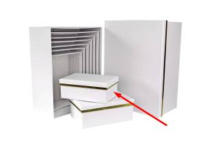 Коробка Золотой кант белый 19*13*7.5