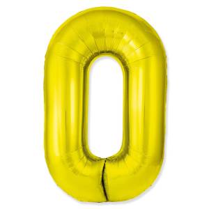 Цифра "0" - SLIM золото / Flexmetal