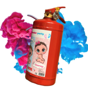 Баллон с порошковой краской (розовый)/Огнетушитель