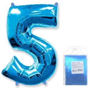 Цифра "5" - синяя в упак/ Flexmetal 1207-3076