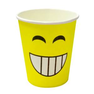 Стакан Смайл с зубами желтый 6шт 180мл