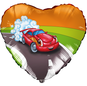 18" Сердце Машинка (Россия) /750018