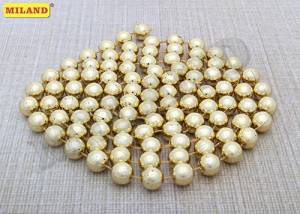 Бусы на елку 1,4 см*1,8 м Золотистые