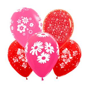 Микс цветов, Ассорти (6 дизайнов) пастель 12" (Колумбия)