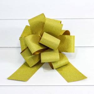 Бант-шар 5 см "Блеск" золотой /00052350G