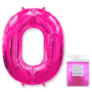 Цифра "0" - фуксия в упак/ Flexmetal 1207-3080