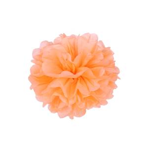 Помпон из бумаги 16 см. (светло-оранжевый)