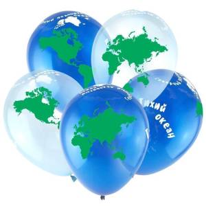 12"  Шар Земля, ассорти кристал (Турция)