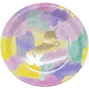 Тарелки "Единорог золотой" 23 см.6 шт./1502--4071