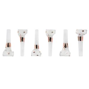 Язычки гудки "Звезды" белый/розовое золото 6 см., 6 шт./6232262