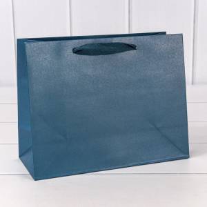 Пакет подарочный 23*18*10 см. Крафт синий / 000222ЕА/2188