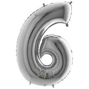 Цифра "6" - серебро/MD
