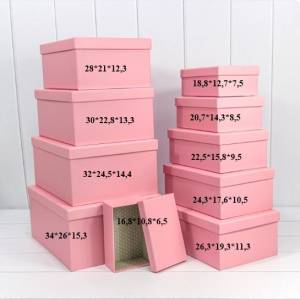 Коробка 28*21*12,3 см Розовый-2