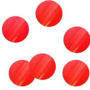 Конфетти для шаров "Круги красные" бумага d=4см., 500 гр.