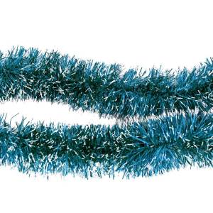 Мишура голубая с белыми кончиками 2 м* 10 см. (Ч22180)