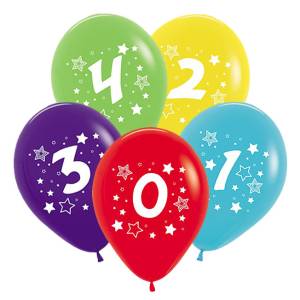 Цифра "Ассорти цифр Звезды" 12" пастель ( Колумбия)