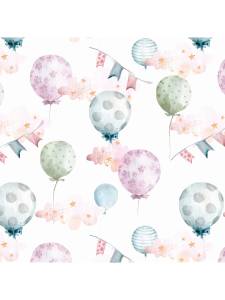 Бумага упак. "Акварель Воздушные шары" 70*100 см 10 листов  /УБ-4442