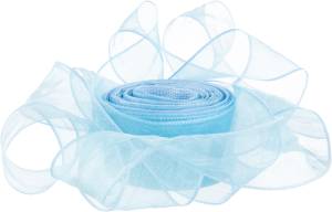 Лента Органза 2.5 см.*9,14 м. "Нежная грация" голубая / 6233988