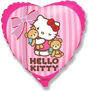 18" Hello Kitty c медвежатами (Flexmetall)/1202-2038