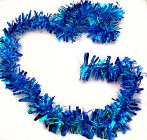 Мишура "Полосы" синяя 2 м.*8 см. (Китай) 183014