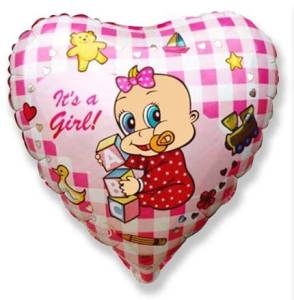 18" Сердце Это девочка (Flexmetall)/201554