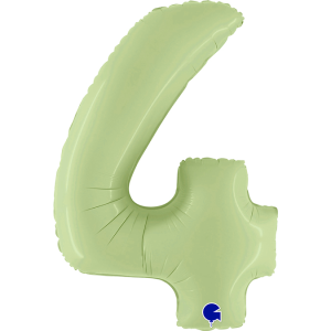 Цифра "4" -  Оливковый сатин /Grabo 