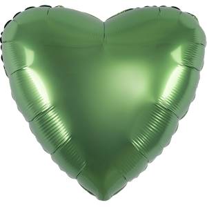 18" Сердце зеленый мох, Бохо (Россия) / 228386/1204-1630