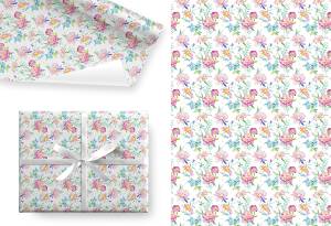 Упак. бумага "Весенние цветы" 100*68 см, 5 листов /Ч47927