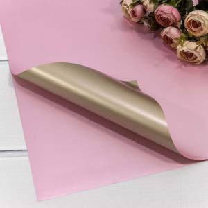 Пленка матовая Золото/Ярко-розов Глянец 40см*45см 20 шт./1364/10