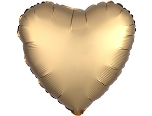 Сердце Сатин Gold Sateen (золото) 18" (Анаграм) / 1204-0631