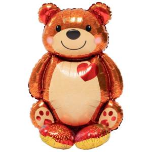 3D Мишка с сердцем на подставке 36" / Китай 1208-0851