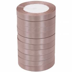 Лента атлас пыльно-розовая 12 мм*22,85 м в уп. (10 шт.) / 88017668
