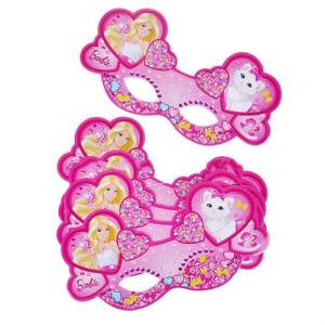 Маска бумажная "Барби", 6 шт.