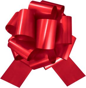 Бант-шар Красный матовый металл 21 см. / 661091