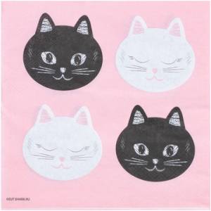 Салфетка "Котики" 33 см 12 шт. 1502-4558