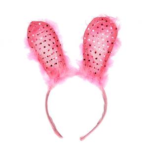 Ободок "Уши зайца с мехом"