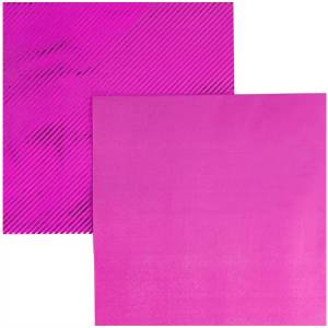 Салфетка фольг Ярко-розовая 33см 6шт 1502-4865