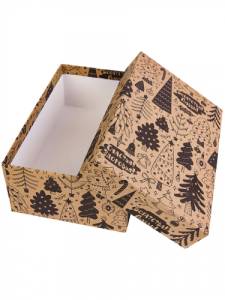 Коробка-Крафт Елочки 19*12*7,5мм/Кор-2123