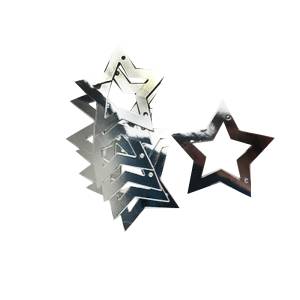 Гирлянда "Звезды с вырубкой" Серебро 2,2м.