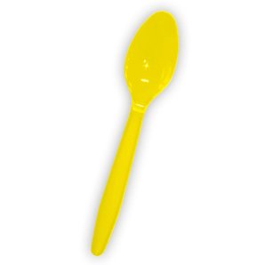 Ложки пластиковые "Делюкс" Желтые/12 шт (Колумбия)