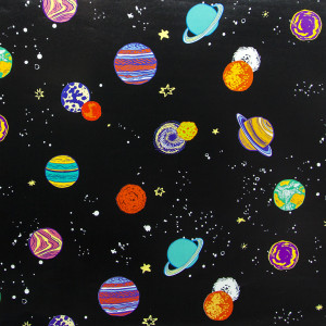 Бумага упак. "Парад планет"  0,7*1м/BZZ-1030М-1