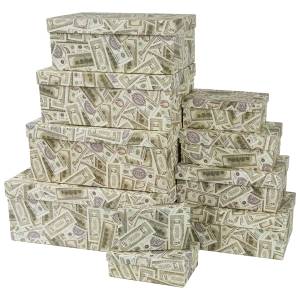 Коробка 26*17,5*11 см "Деньги"