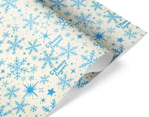 Уп. бумага "Новогодние снежинки" 0,7*1 м.(10 шт.) / 2050812
