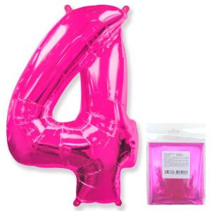 Цифра "4" - фуксия в упак/ Flexmetal 1207-3084