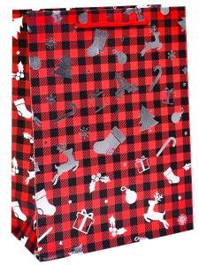 Пакет подарочный L/ПКП-2557 26*32*10 см с мат.ламинацией и глиттером